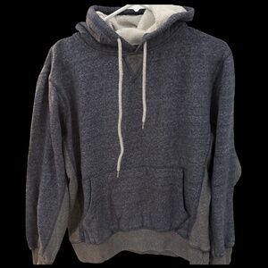 Men's blue and grey hoodie. Size medium.